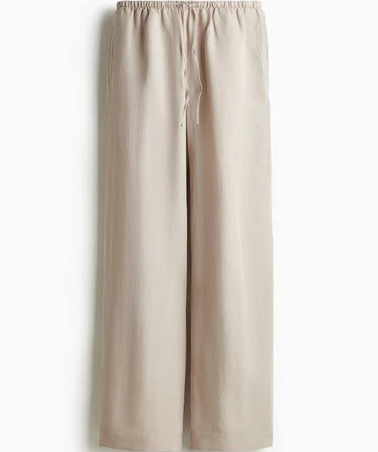 pants H&M Ladies Linen-Blend Straight Trousers H&M $39.99