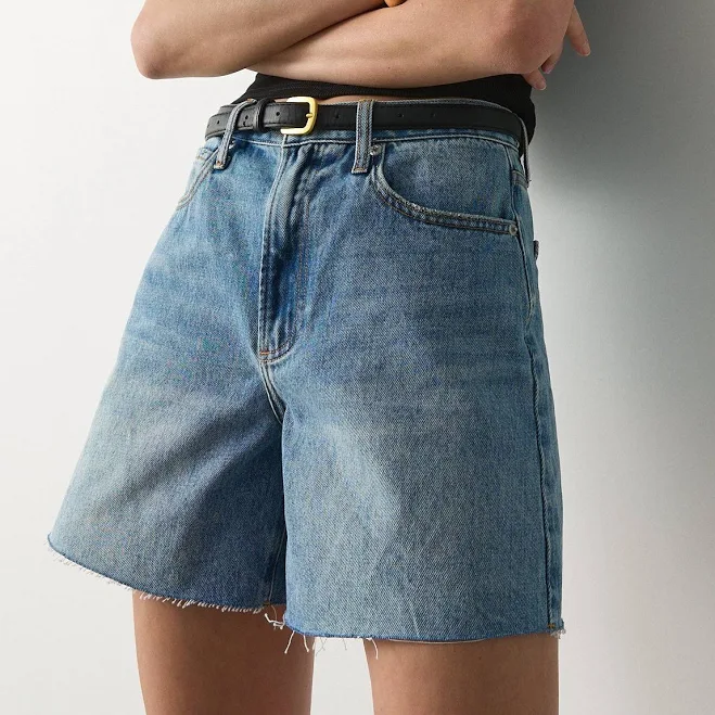 shorts High-Rise Raw Hem Denim Shorts Glassons $19.99
