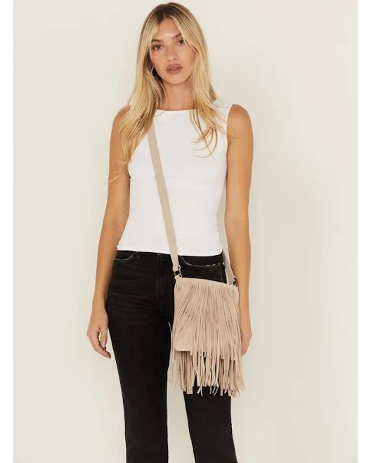 bag Idyllwind Women's Camarillo Metallic Fringe Suede Crossbody Bag Idyllwind $51.97