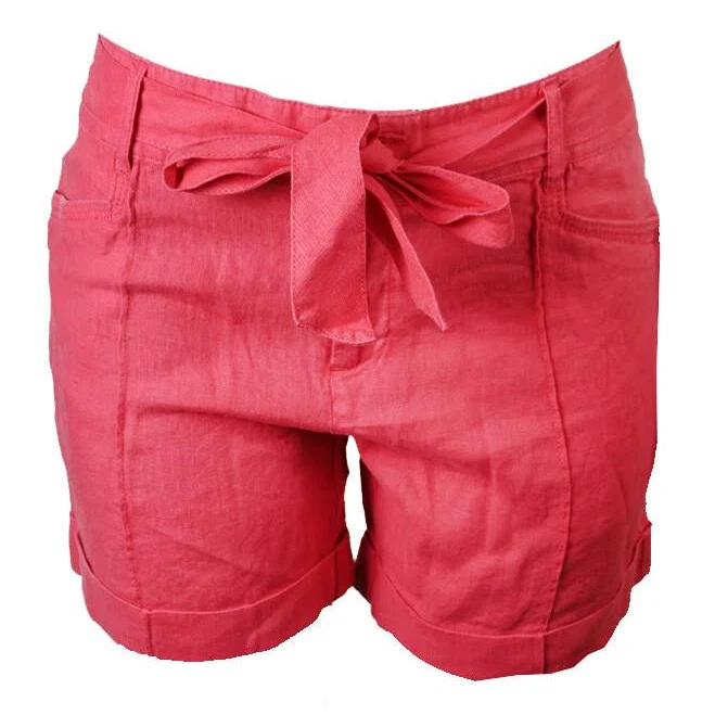 shorts Inc International Concepts Coral Linen Shorts Women's eBay - designerbrandsforless $12.99