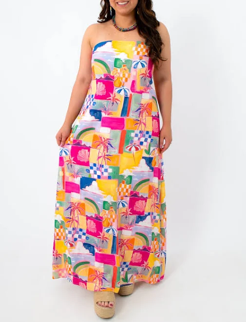 dress Island Paradise Strapless Maxi Dress L. Mae & Wild Mabel $69.85