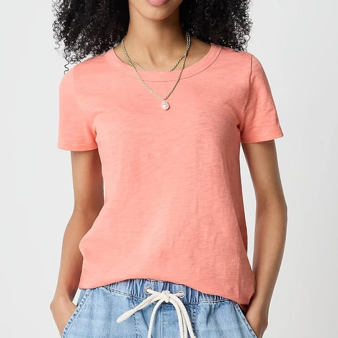 top J.Crew Women's Girlfriend Crewneck Short-Sleeve Tee J.Crew Factory $19.95