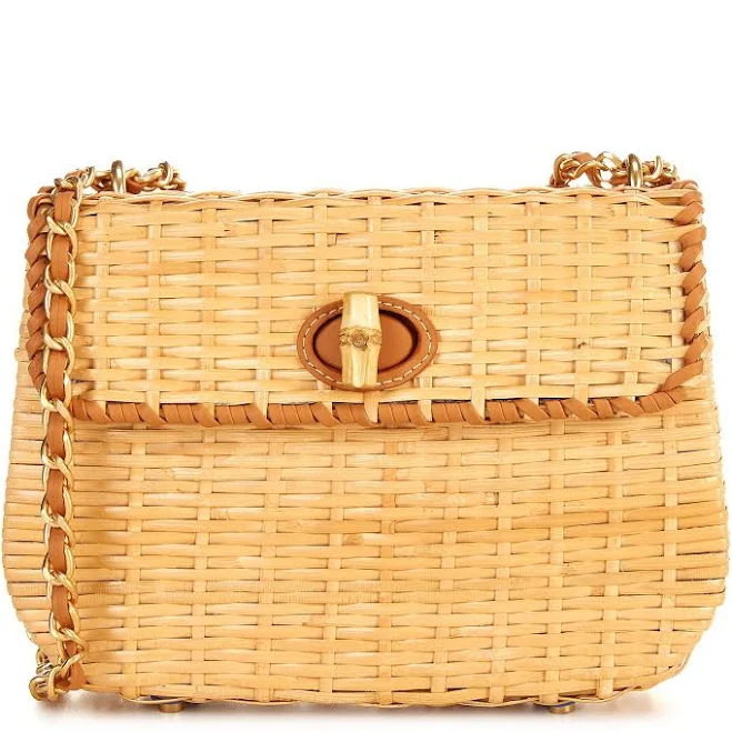 bag J.McLaughlin Waverly Resort Wicker Convertible Leather Chain Crossbody Bag Womens Dillard's $198