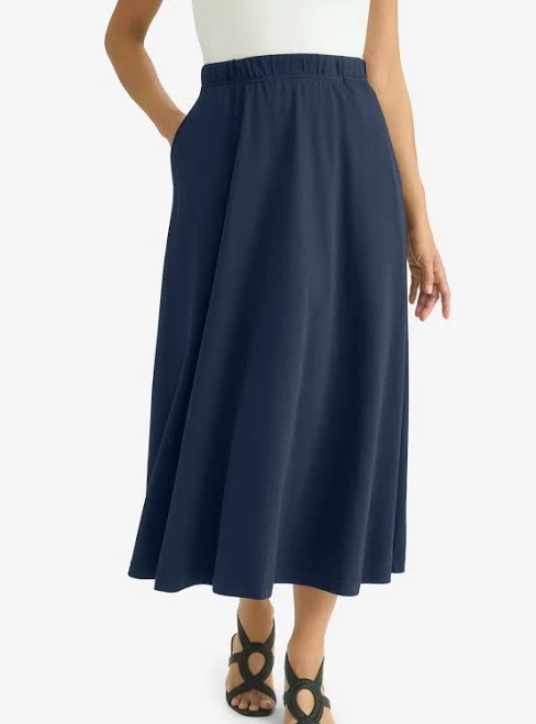 skirt Jessica London Women's Soft Ease Midi Skirt Woman Within $23.99