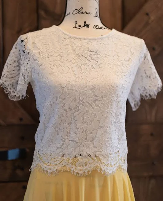 top Lace Crop Top Etsy - Seller $35