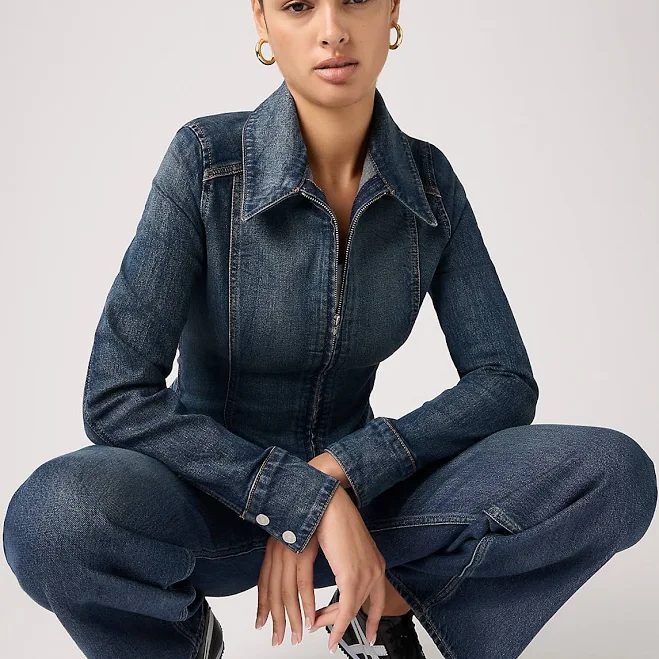 denim jacket Levi's Women's Stretch Fitted Trucker Jacket Levi's $85.98