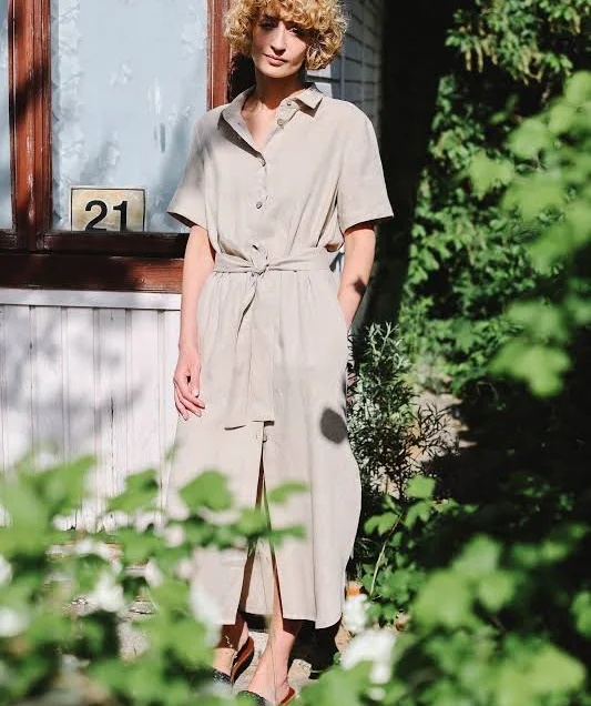 dress Linen Tie Belt Shirt Dress Etsy - OffOn $174.17