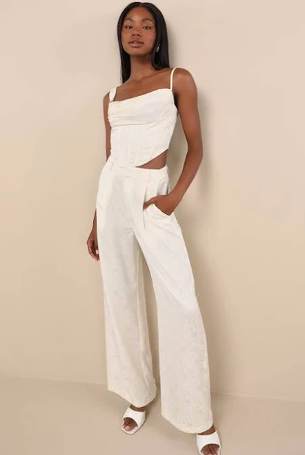 pants Lulus High-Rise Satin Trousers Lulus $59
