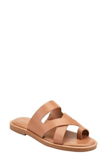 shoes Marc Fisher Women's Genella Leather Slide Sandals Nordstrom Rack $59.97