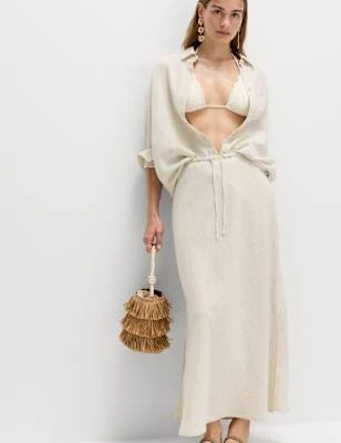 skirt Marks & Spencer Linen Rich Maxi A-Line Skirt Marks & Spencer - United States $58.99