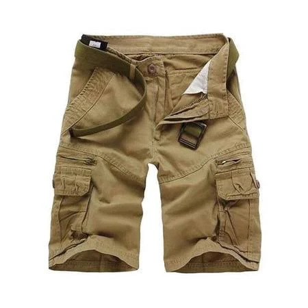 shorts Men's Casual Cotton Cargo Shorts with Multi Pockets Walmart - TRGPSG $29.99