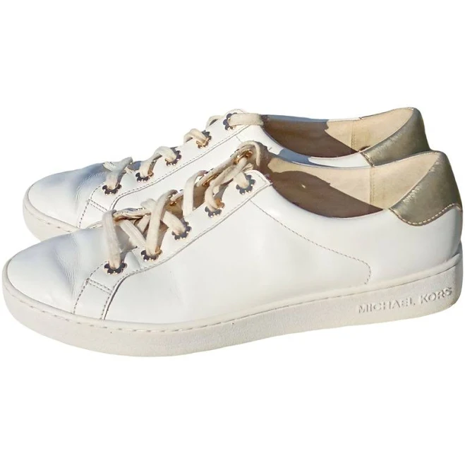 shoes Michael Michael Kors Irving Lace Up Sneakers, Optic White/Gold Poshmark $14