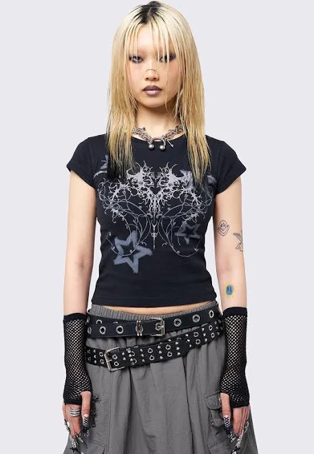 top Minga London Women's Graphic Baby Tee Minga London US $50