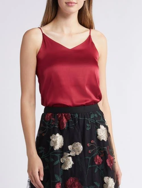 top Nikki Lund Women's Sleeveless Satin Camisole Nordstrom $80