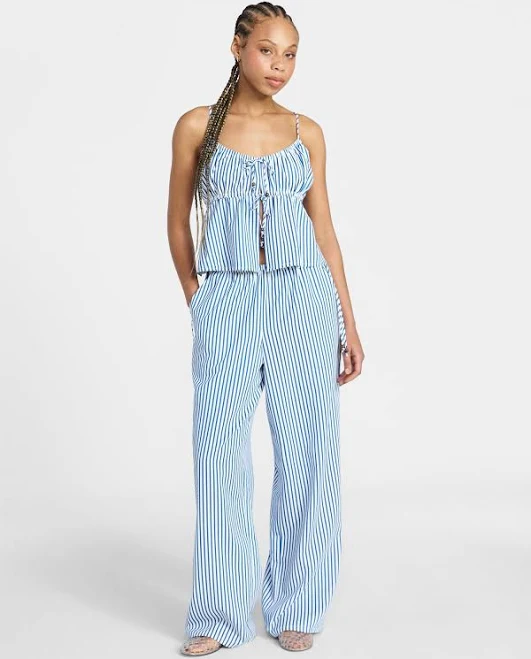 matching set No Boundaries Seersucker Double Tie Cami Top and Pants Set Walmart $19.98