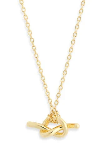accessory NORDSTROM RACK Demi Fine Knot Pendant Necklace in Gold at Nordstrom Rack Nordstrom Rack $17.97