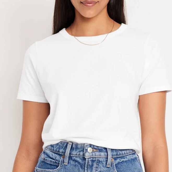 top Old Navy Women's Everywear Crew-Neck T-Shirt - Green - Petite Size XXL Old Navy $7.49