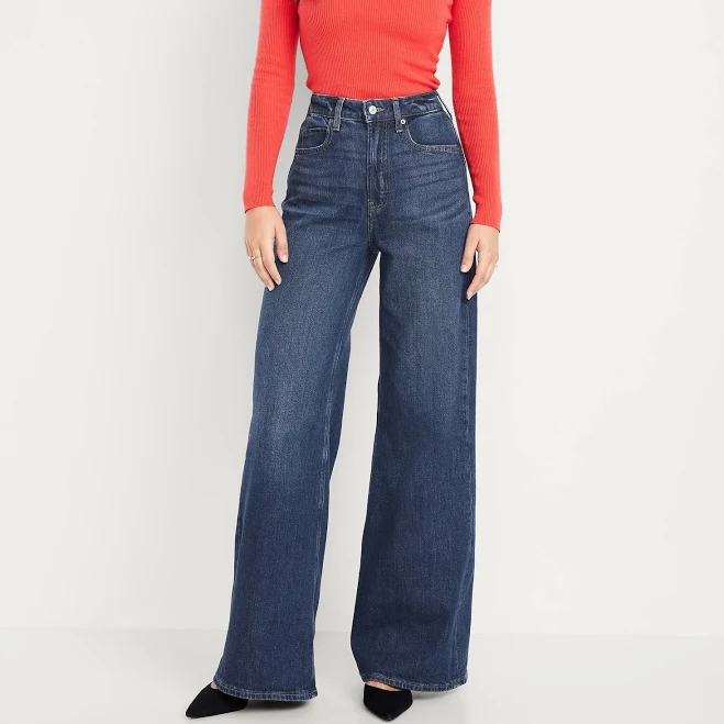 jeans Old Navy Women's Extra High-Waisted Super Wide-Leg Jeans Old Navy $54.99
