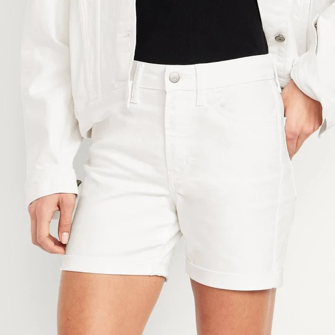 bottom Old Navy Women's High-Waisted 5-Inch Jean Shorts Old Navy $14.99