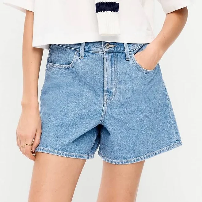 shorts Old Navy Women's High-Waisted Baggy Jean Shorts Old Navy $29.59