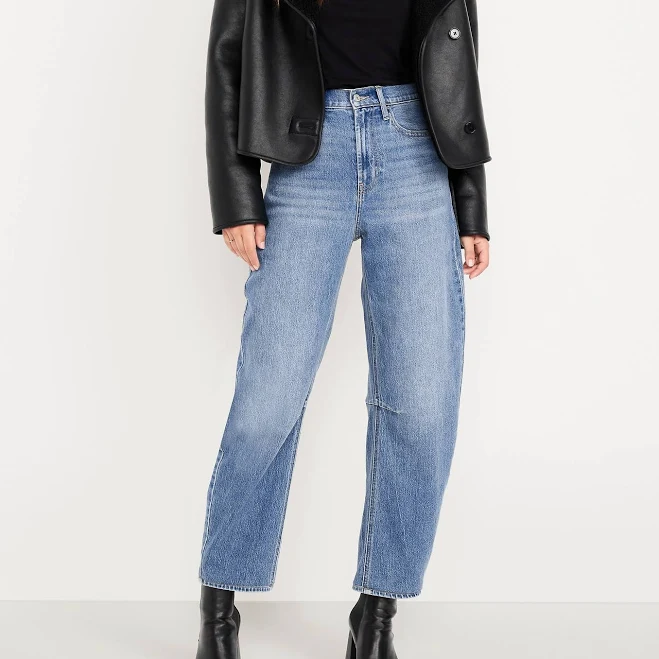 jeans Old Navy Women's High-Waisted Barrel Ankle Jeans Old Navy $19.99