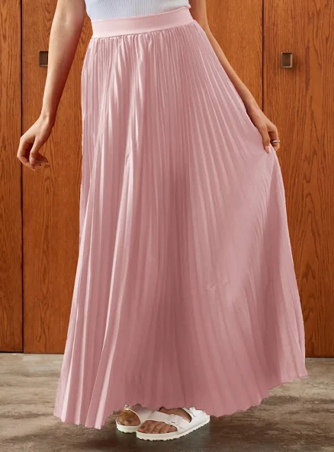skirt Pleated Maxi Skirt Nuzzle Clothing $99.99