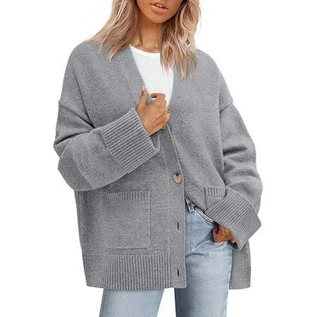 outerwear Prettygarden Women's Oversized Chunky Knit Cardigan Sweater Walmart - PrettyGarden $38.99