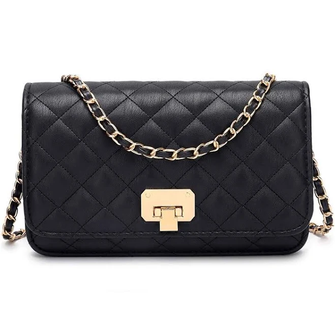 bag Quilted Leather Crossbody Purse with Chain Strap eBay - wody365 $33.61