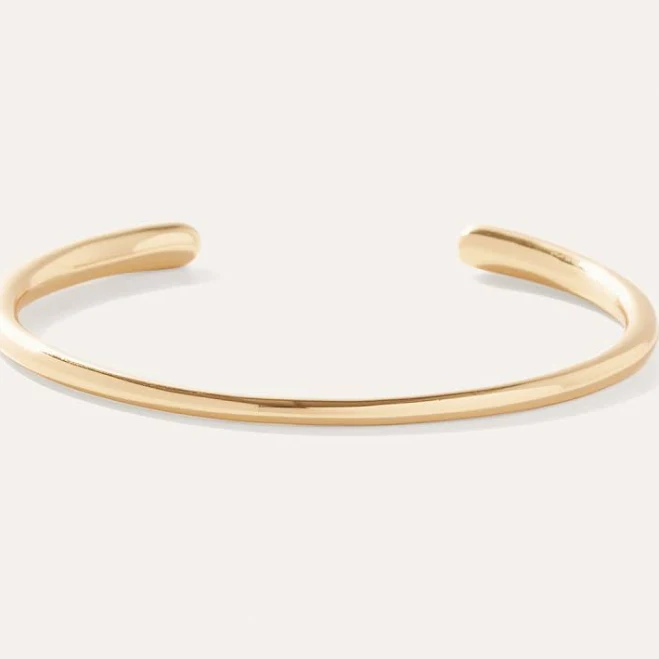 accessory Quince 18K Gold Vermeil Sterling Silver Open Contour Cuff Bracelet Quince $138