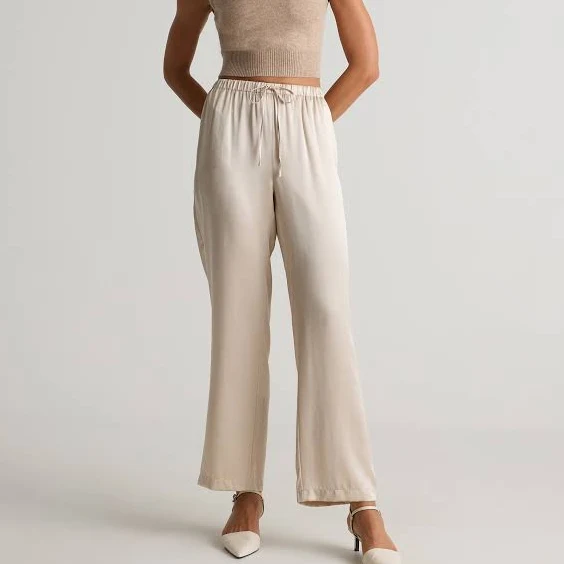 bottoms Quince Women's Silk Drawstring Wide Leg Pants Quince $89.9