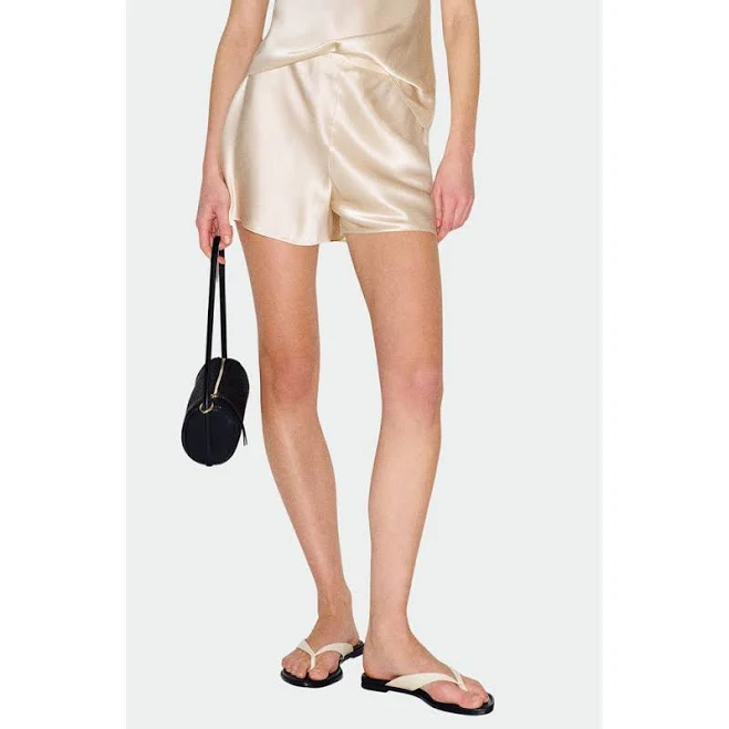 shorts Reformation Gale Silk Mid Rise Shorts Nordstrom $128