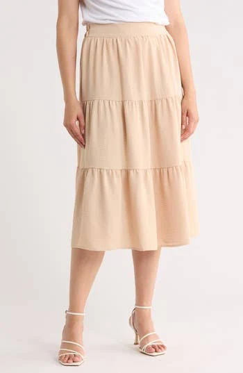 bottoms Renee C Tiered Midi Skirt Nordstrom Rack $42.97