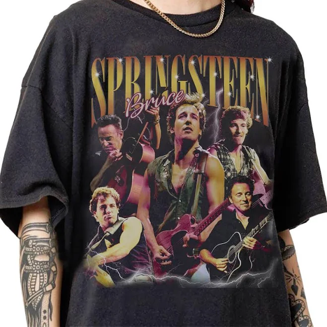 top Retro 90s Bruce Springsteen Graphic T-Shirt Etsy - Seller $7.49
