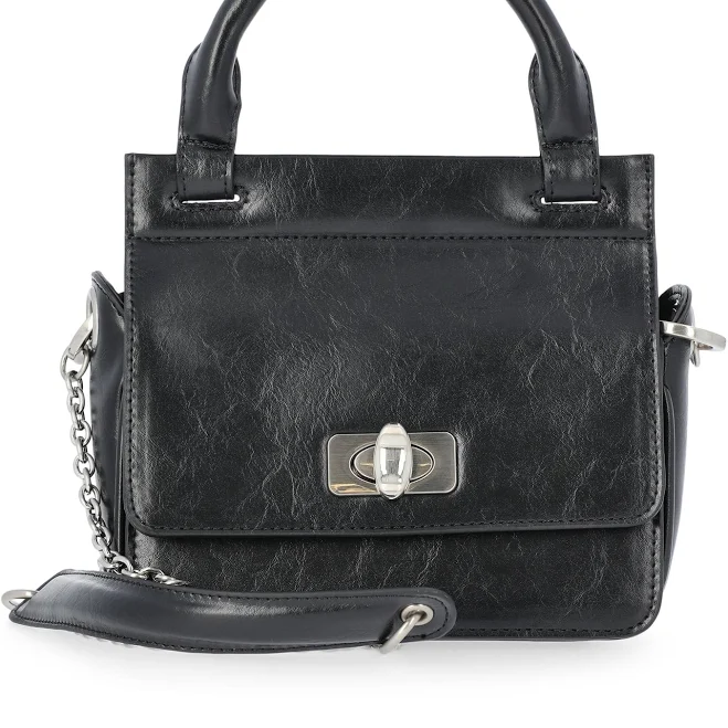 bag Scoop Women's Faux Leather Top Handle Mini Bag with Crossbody Strap Walmart $28