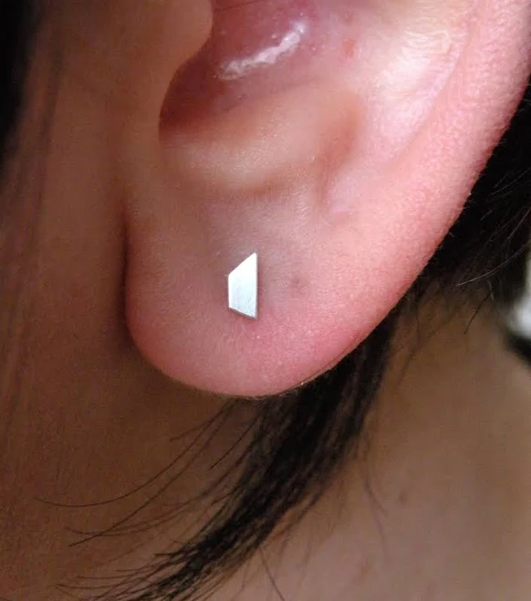 accessory Sterling Silver Geometric Stud Earrings Etsy - melaniefavreau $23.88