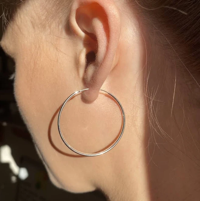 accessory Sterling Silver Minimalist Huggie Earrings Etsy - Twistedpendant $15.21
