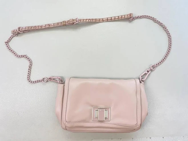 bag Steve Madden Crossbody Bag Small Pastel Pink Faux Leather Chain Strap eBay - gidgetmd $25.88