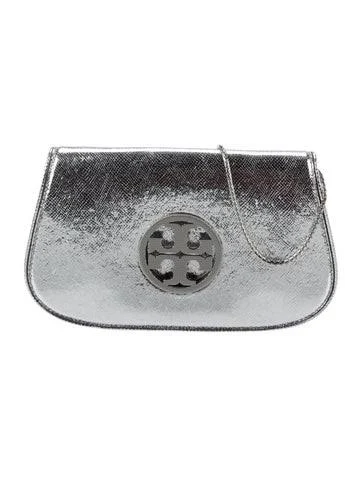 bag Tory Burch Women's Reva Metallic Leather Clutch The RealReal $135