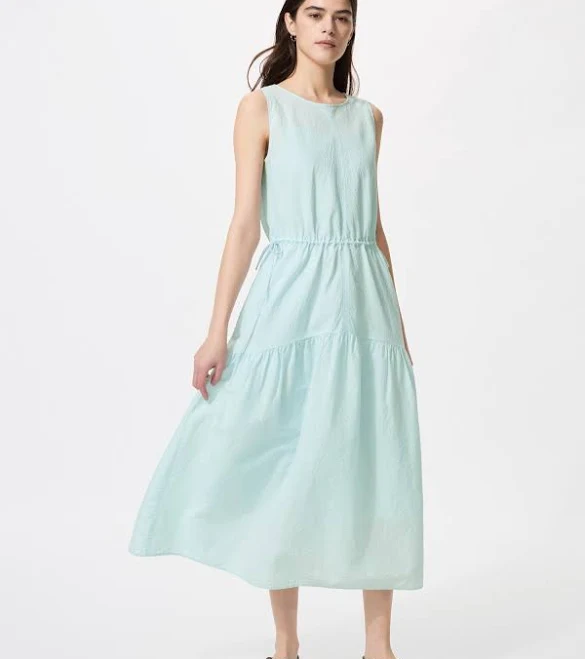 dress UNIQLO Women's Linen Blend Tiered Dress Uniqlo $59.9