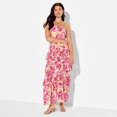 dress Wild Fable Women's Flounce Tiered Maxi A-Line Dress Target $40