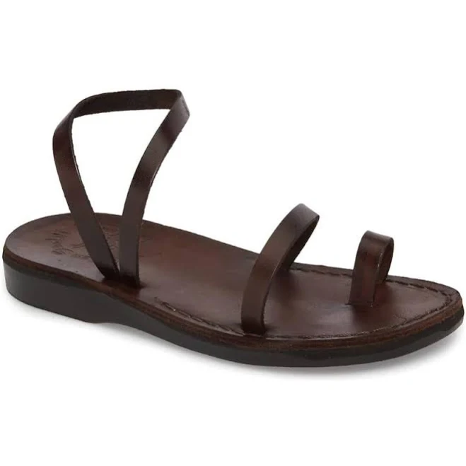 shoes Women's Ella Leather Ankle Strap Flat Sandal Jerusalem Sandals $77.95