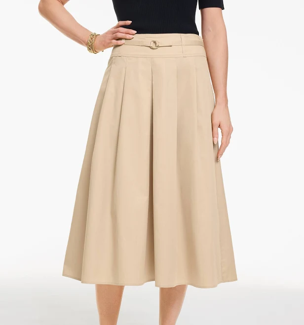 skirt Women's Talbots Fit & Flare Twill Skirt Talbots $77.4