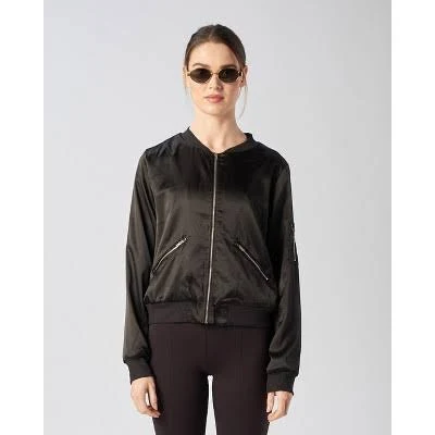 outerwear X by Gottex Satin Bomber Jacket Target $29.99