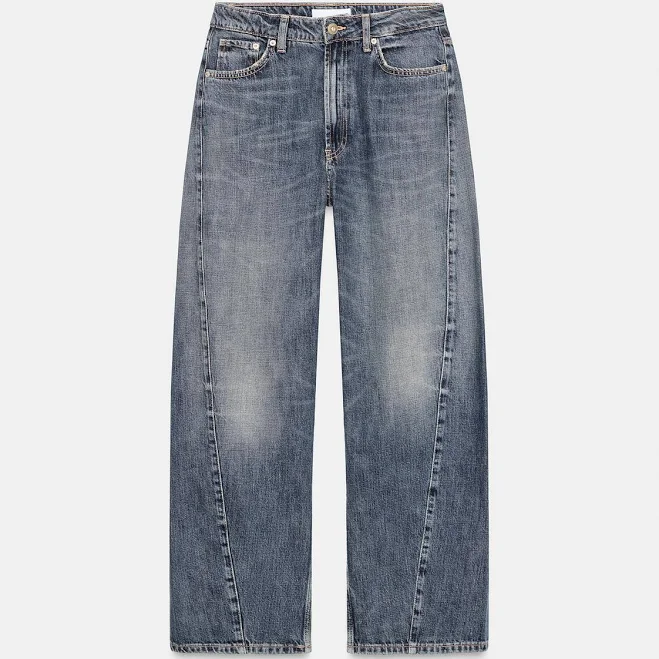 jeans Zara Trf Mid-Rise Baggy Barrel Jeans Zara USA $59.9