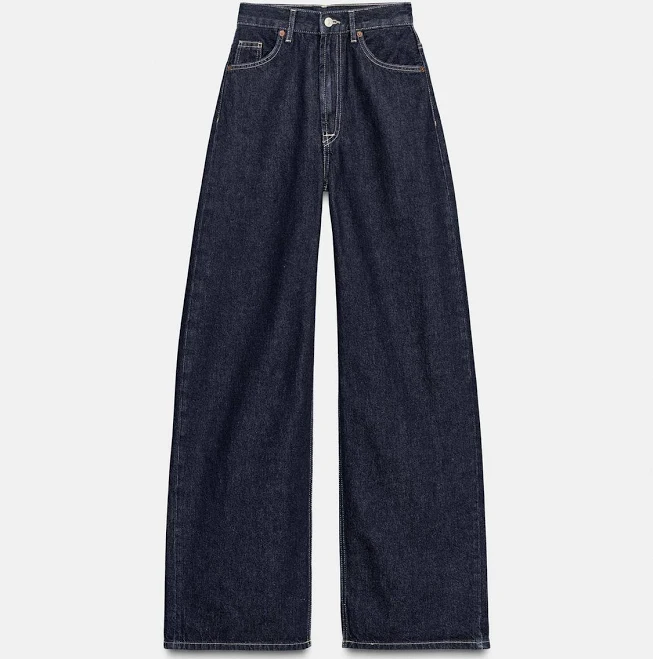 jeans Zara Women's Trf Extra Wide Leg High-Waist Jeans Zara USA $69.9