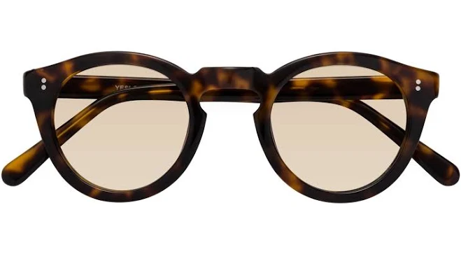Tortoise Narrow Retro-Vintage Round Tinted Sunglasses Sunwear Lenses