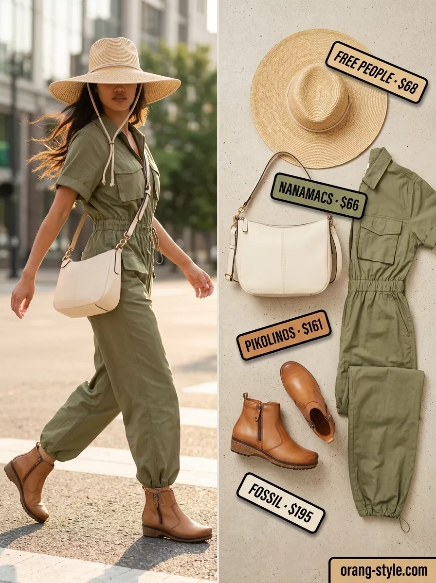 Cotton Jumpsuit Travel Outfit 2026 Weekend wanderer cotton jumpsuit for hot summer cotton outfits for women 2026, ideal for travel.