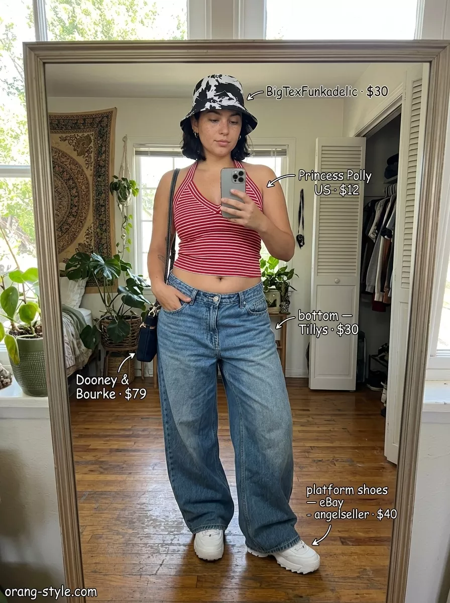 platform Y2K summer outfits for women 2026 outfit idea - fashion styling inspiration