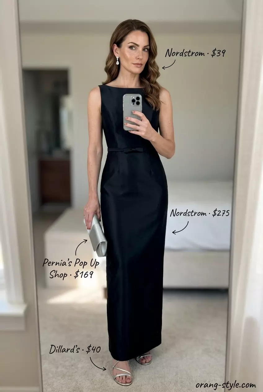 Black sleeveless maxi belted dress for women 2026, perfect for formal evening events and galas. Elegant and sophisticated.