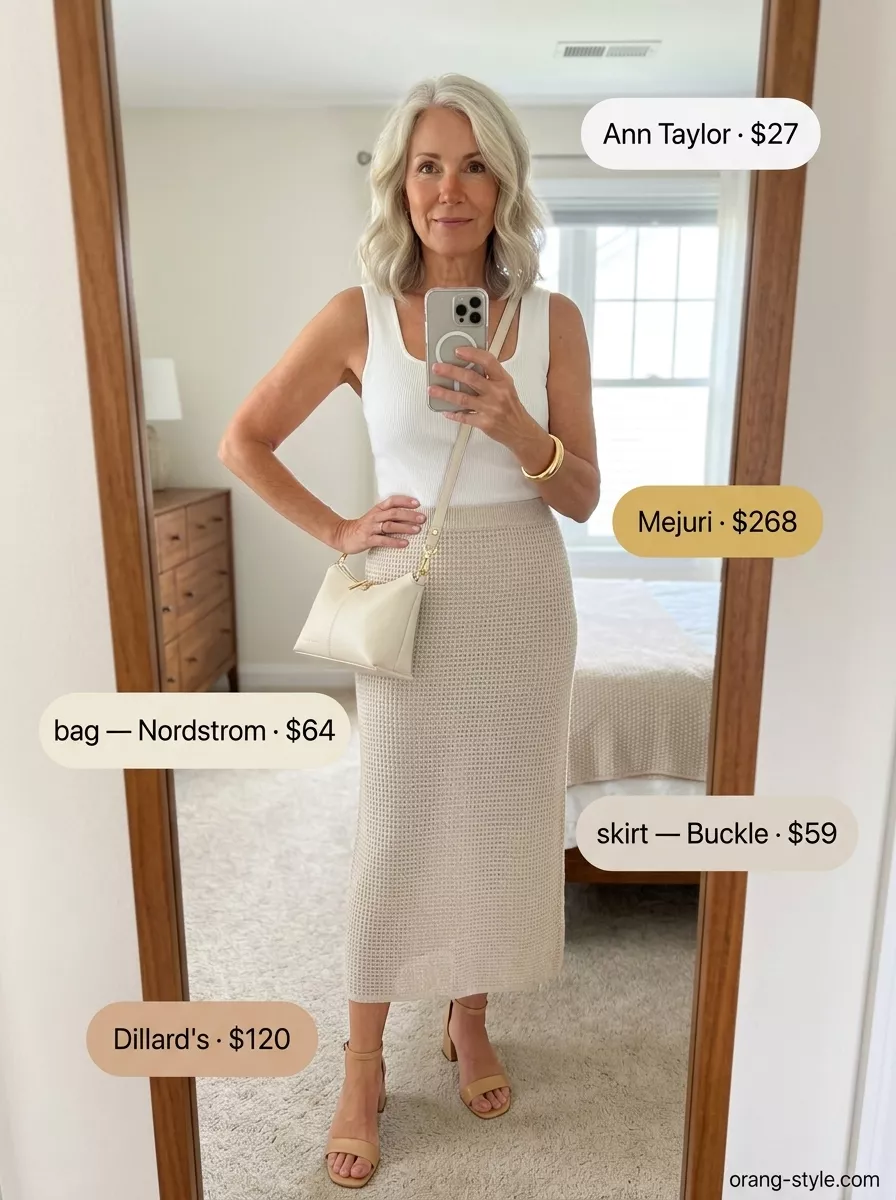 summer cotton outfit for women over 60 2026 outfit idea - fashion styling inspiration